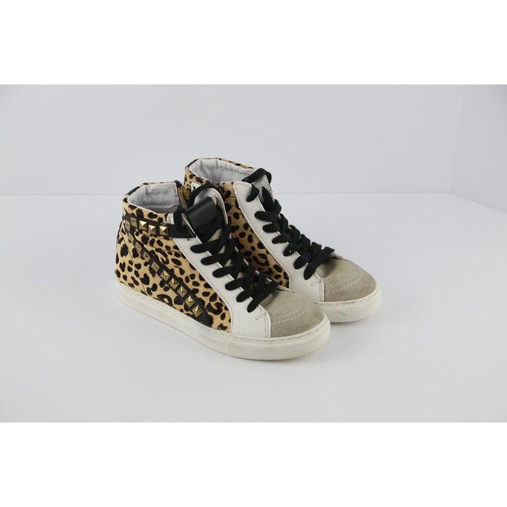 Steve Madden Tracey Leopard Studded High Top Sneakers 6.5M - Picture 10 of 10